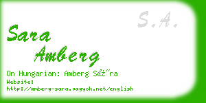 sara amberg business card